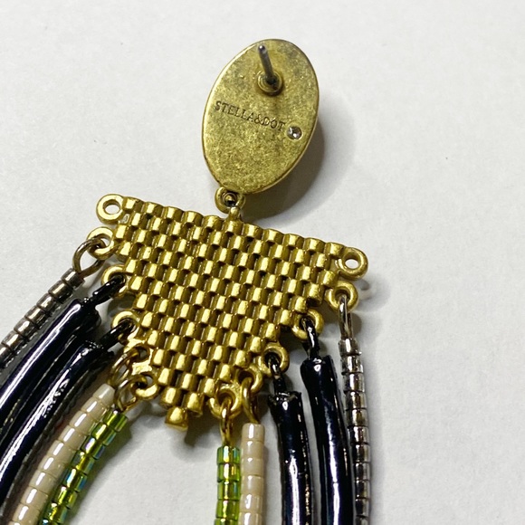 Stella & Dot Novak Statement Beaded Earrings - Picture 4 of 5